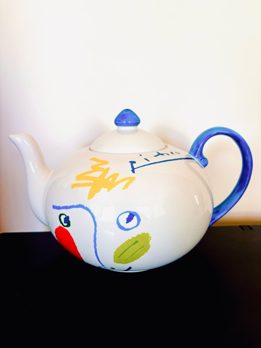 Vintage Picasso Living Teapot – "The Washerwoman 1962" Abstract Face Ceramics